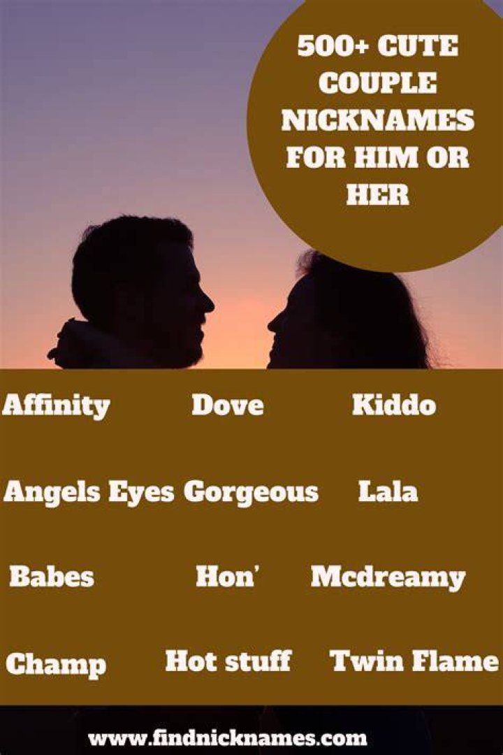 500+ Cute Couple Nicknames for Him or Her — Find Nicknames Cute