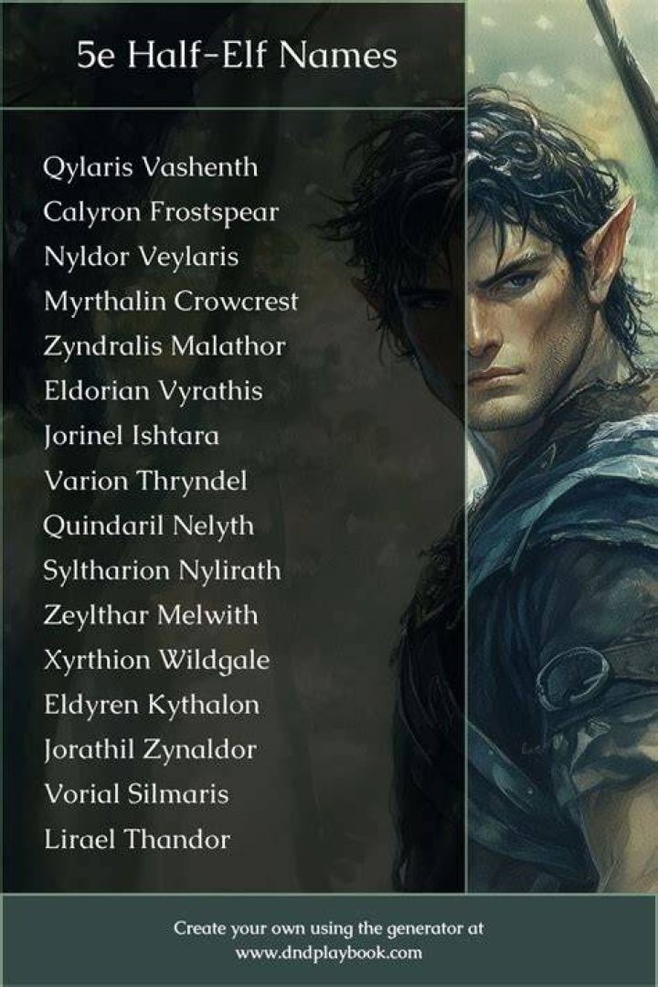 700 HalfElf Names to Inspire Your Next DnD Character