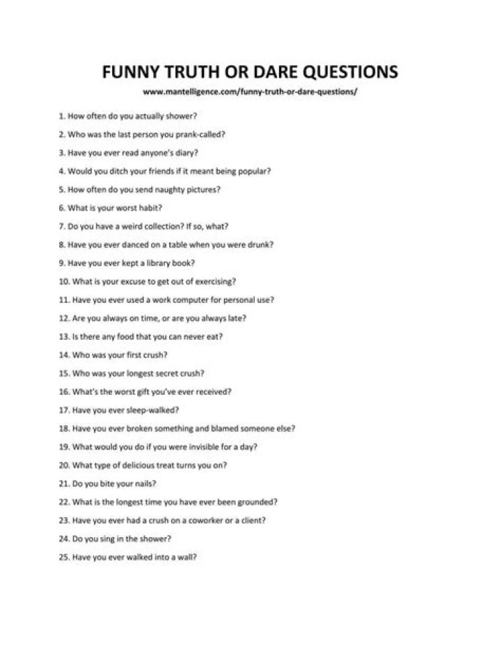 94 Funny Truth Or Dare Questions That Will Make Everyone Laugh Dare