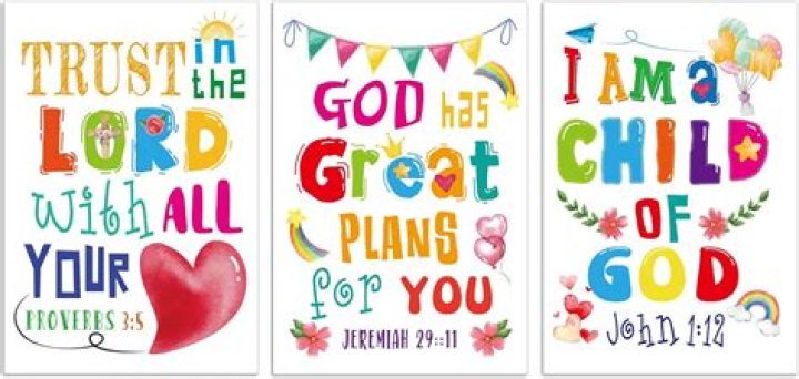 Bible Verse Posters for Kids Christian Classroom Decor in 2020