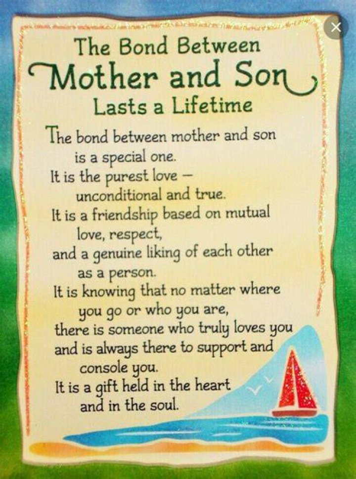 Bond between a mother & son Birthday quotes for him, Mothers love