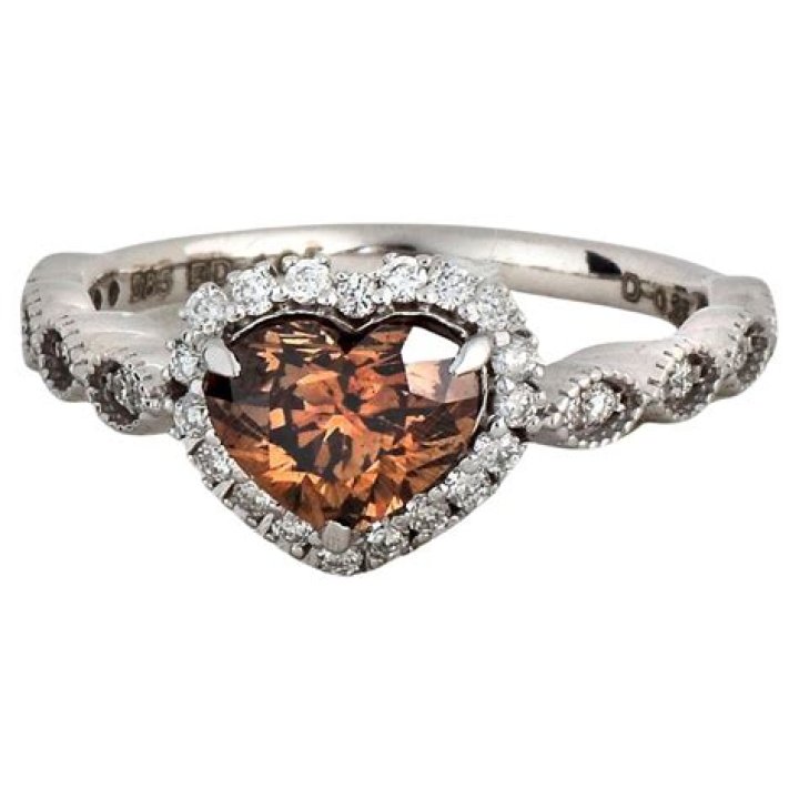 brown engagement ring
