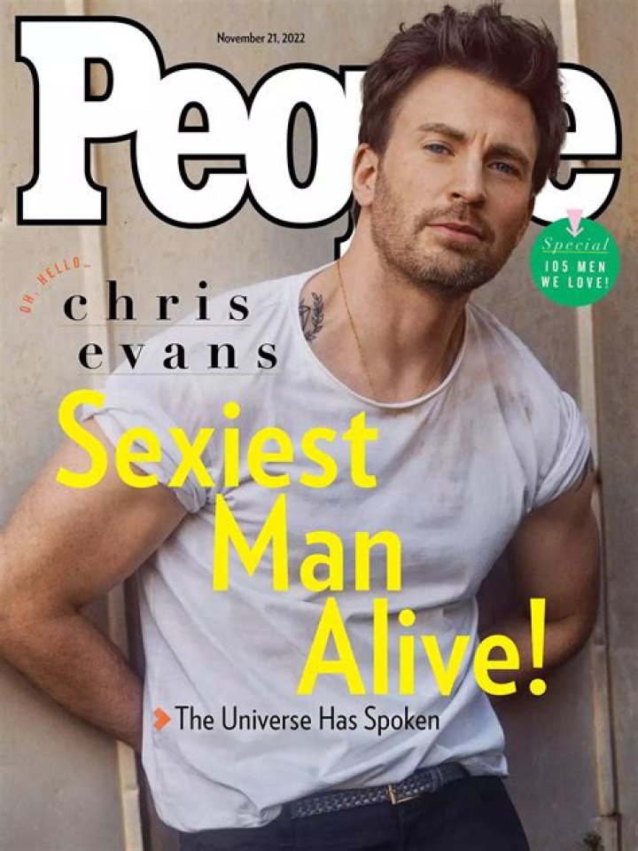Chris Evans scoops People magazine’s ‘Sexiest Man Alive’ 2021 title