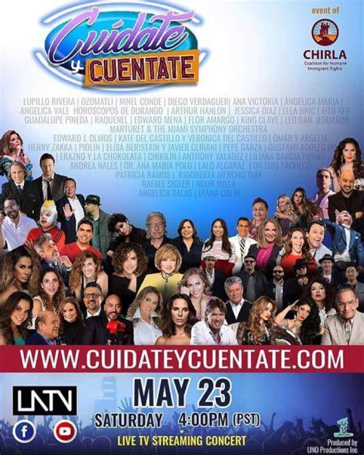 Cuidate & Cuentate Virtual Concert Lineup Lupillo Rivera, Ozomatli