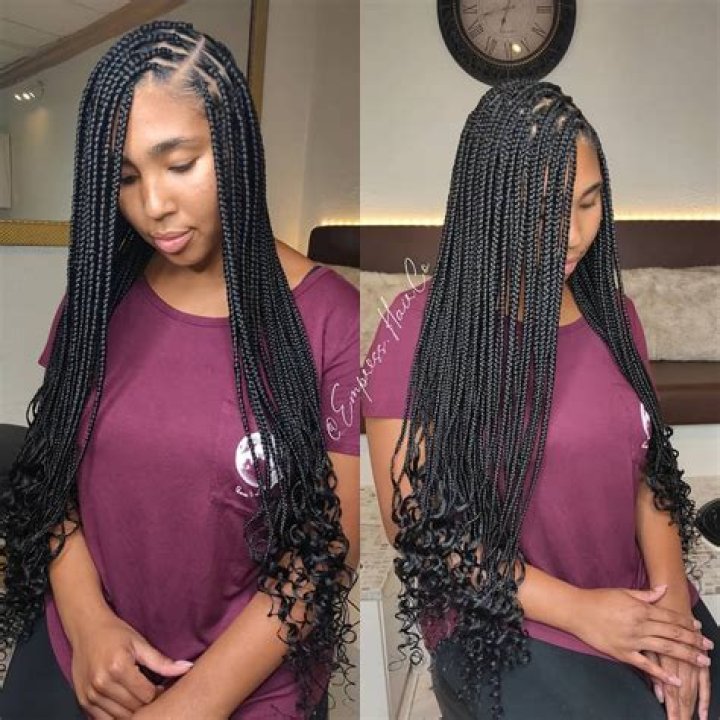 Curly Knotless Braids Goddess Knotless Braids Etsy