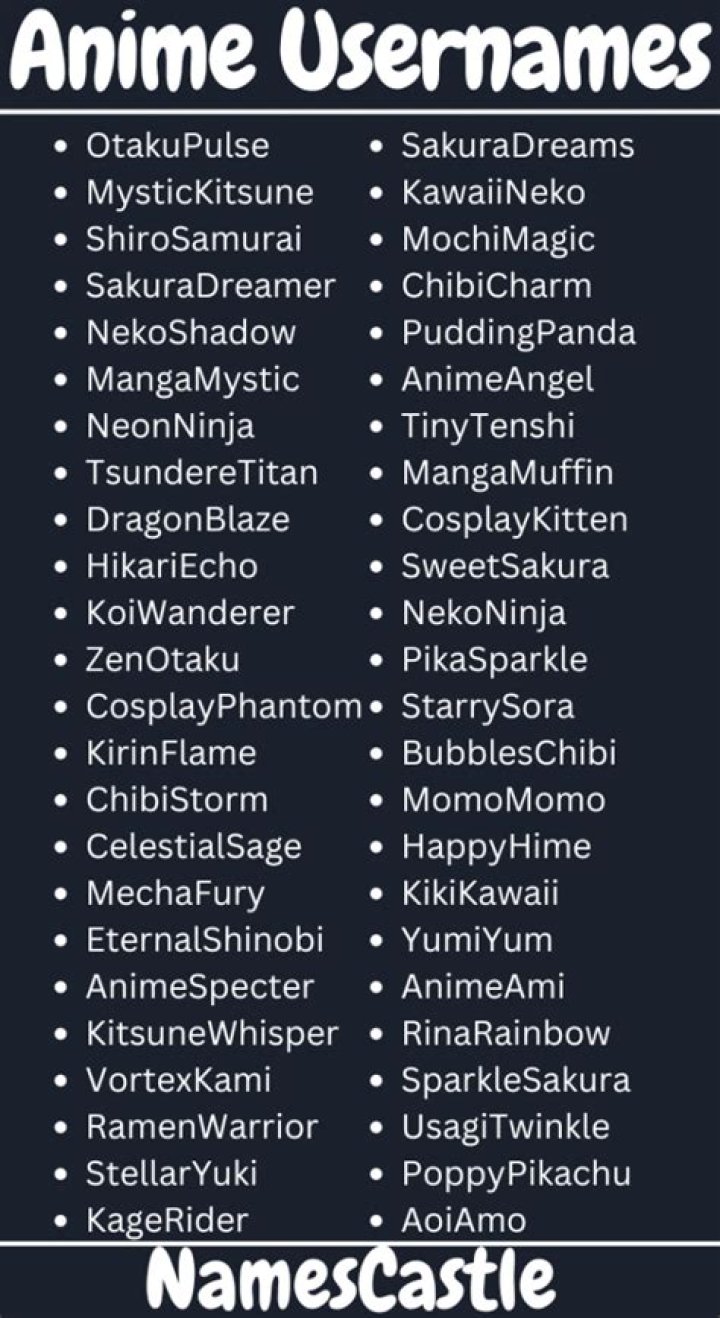 Discover 81+ anime username generator latest in.cdgdbentre
