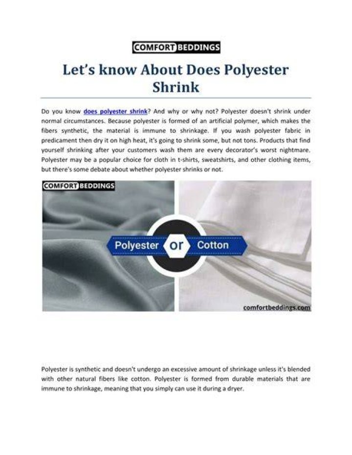 Does Polyester Shrink?