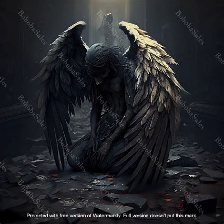 Fallen angel containing fallen, angel, and statue Arts