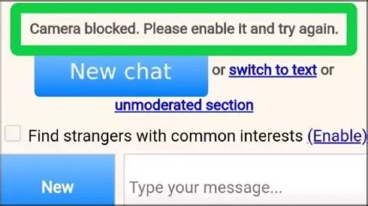 Fix Omegle error with camera Could not start video source