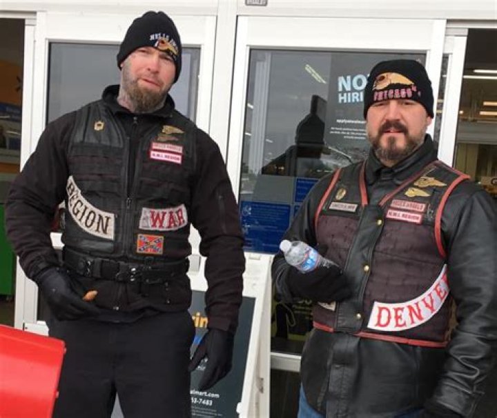 Hells Angels members were volunteering outside of a Walmart when they