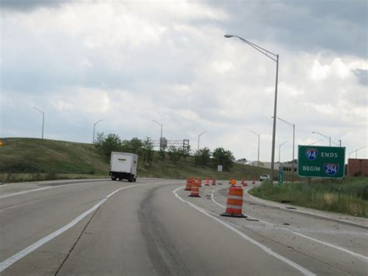 Illinois Interstate 294 Southbound Cross Country Roads