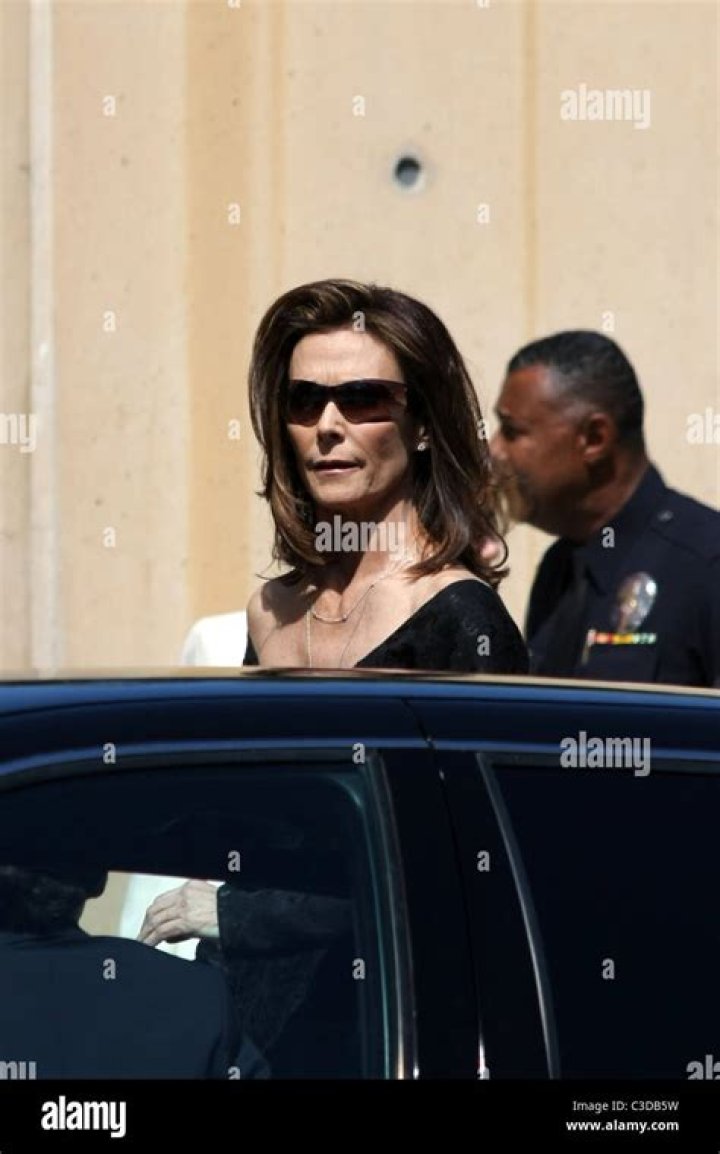 Kate Jackson attends the funeral service for actress Farrah Fawcett at