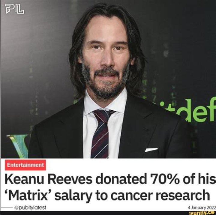 Keanu Reeves Donated 70 Of His &ldquo;Matrix&rdquo; Royalties to the Leukemia
