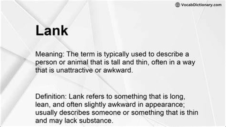 Lank Meaning YouTube