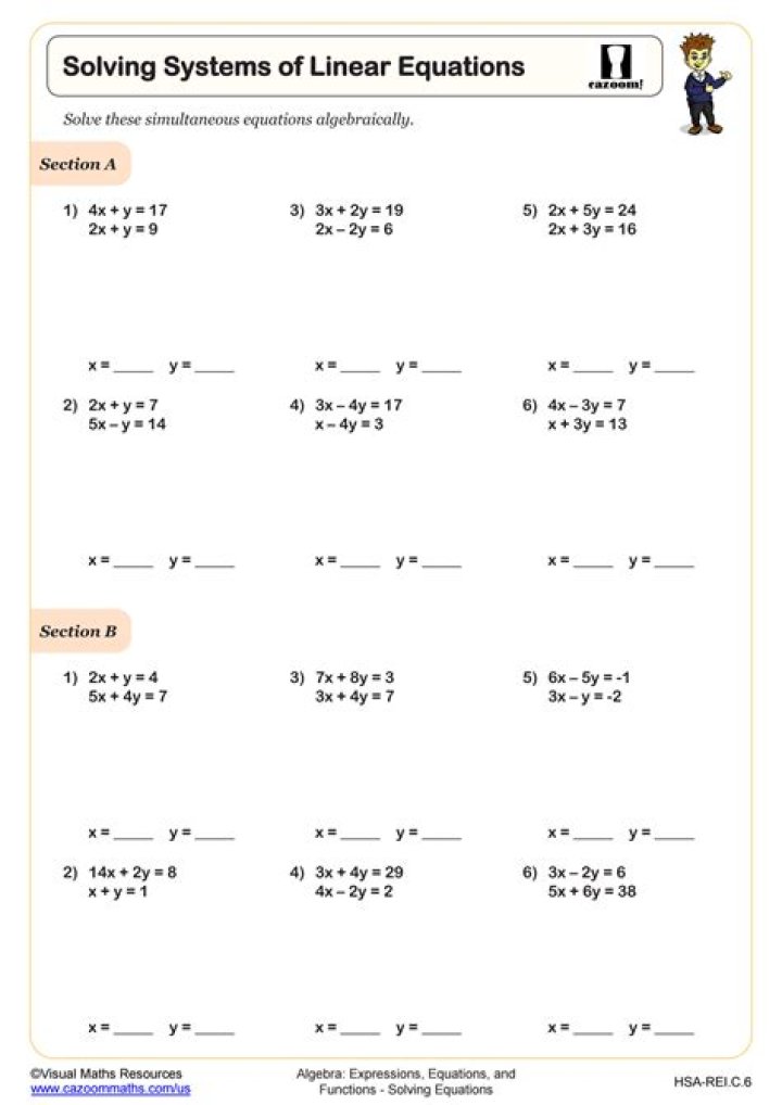 Lesson 5 solving linear equations