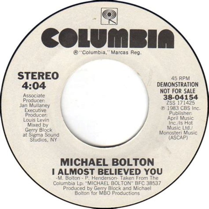 Michael Bolton I Almost Believed You Lyrics Genius Lyrics