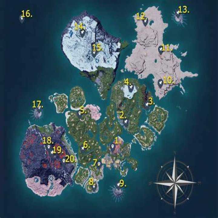 Palworld Full Map All Regions Locations Points Of Interest Pro My XXX