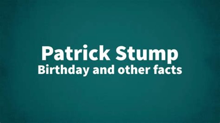 Patrick Stump Birthday