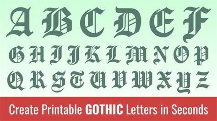 Printable Middle English Alphabet Gothic Alphabet, Roman Alphabet