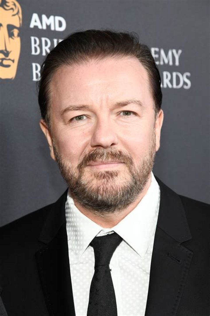 Ricky Gervais's glamorous partner Jane Fallon dazzles in red dress at