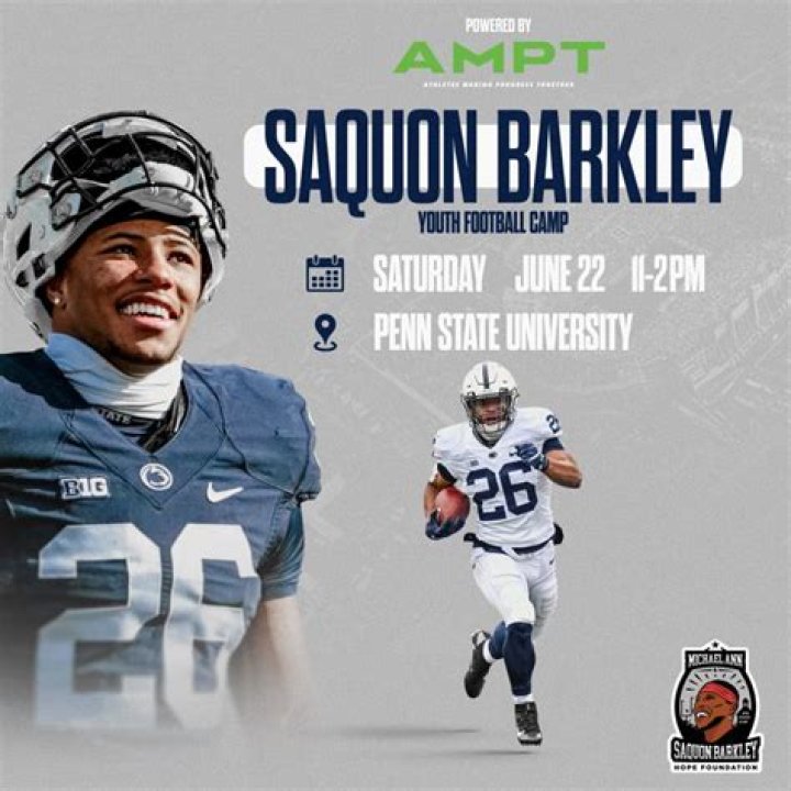 Saquon Barkley returns to his high school to award sister with track