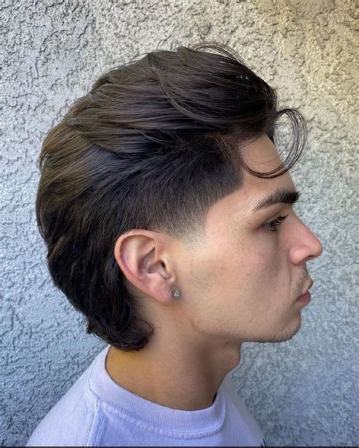Slicked Back Mullet mullethaircut slickedback mediumhair 