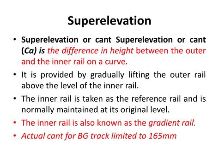 Superelevation vs Cant Meaning And Differences