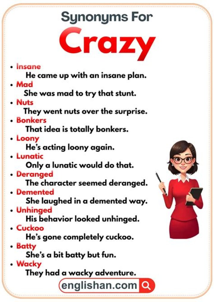synonyms for crazy Genertore2