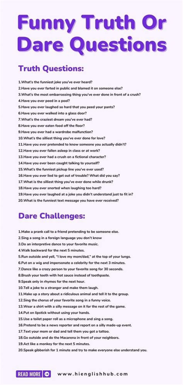 Truth Or Dare Questions Funny newstempo