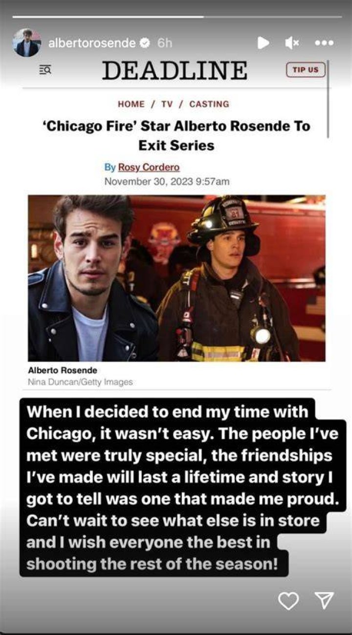 Why did Alberto Rosende's character Gallo leave Chicago Fire? Here's