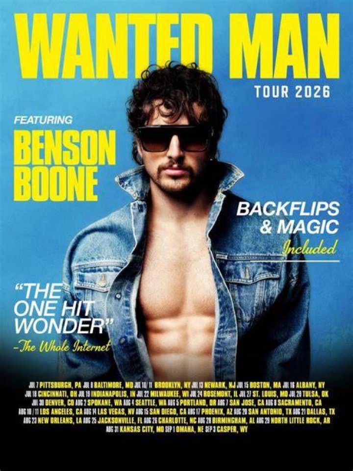 WiseGuys Presale Passwords Benson Boone Walk Me Home Tours show in